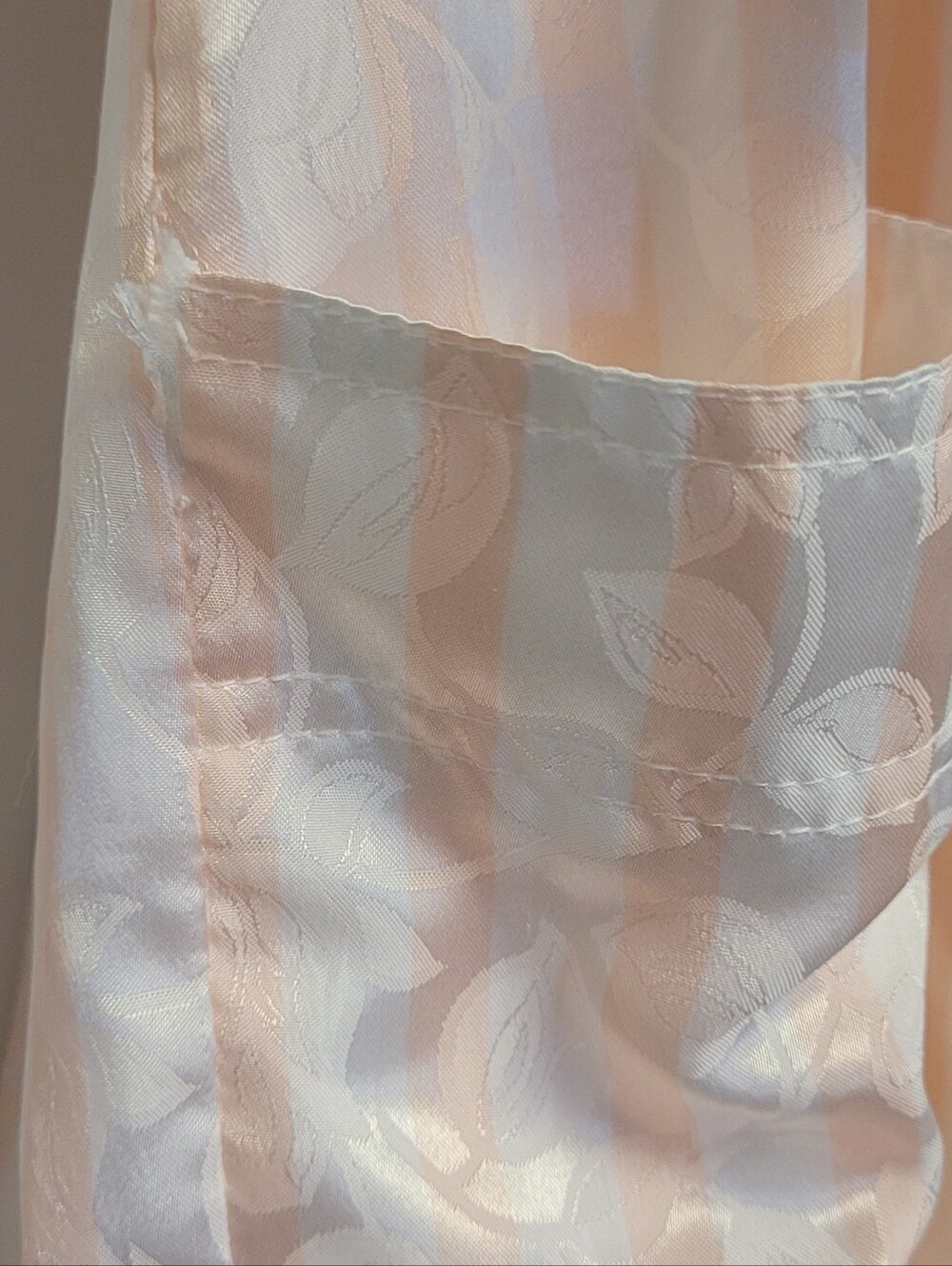 Vintage Christian Dior Pink Satin Jacquard Lounge Robe Housecoat Size L - Picture 5 of 13